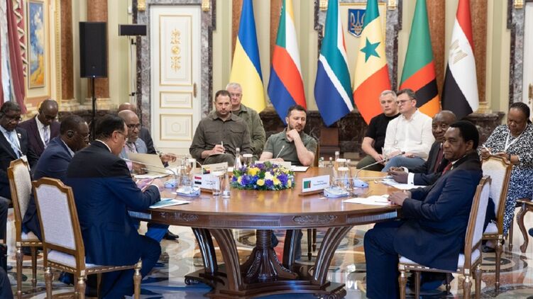 Переговоры президента Владимира Зеленского с лидерами африканских стран. Фото: president.gov.ua