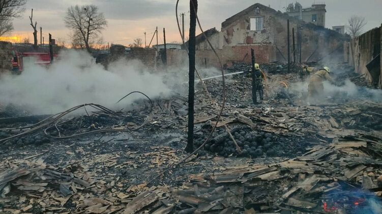Наслідки удару по підприємству в Ізюмі