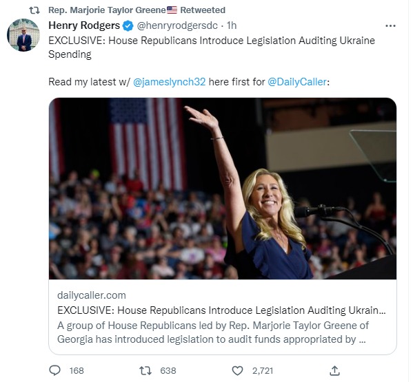 Скриншот 2 из Твиттера Марджори Тейлор Грин 