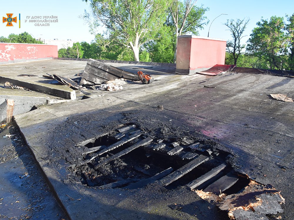 Обстрел Николаева 16 мая. ГСЧС