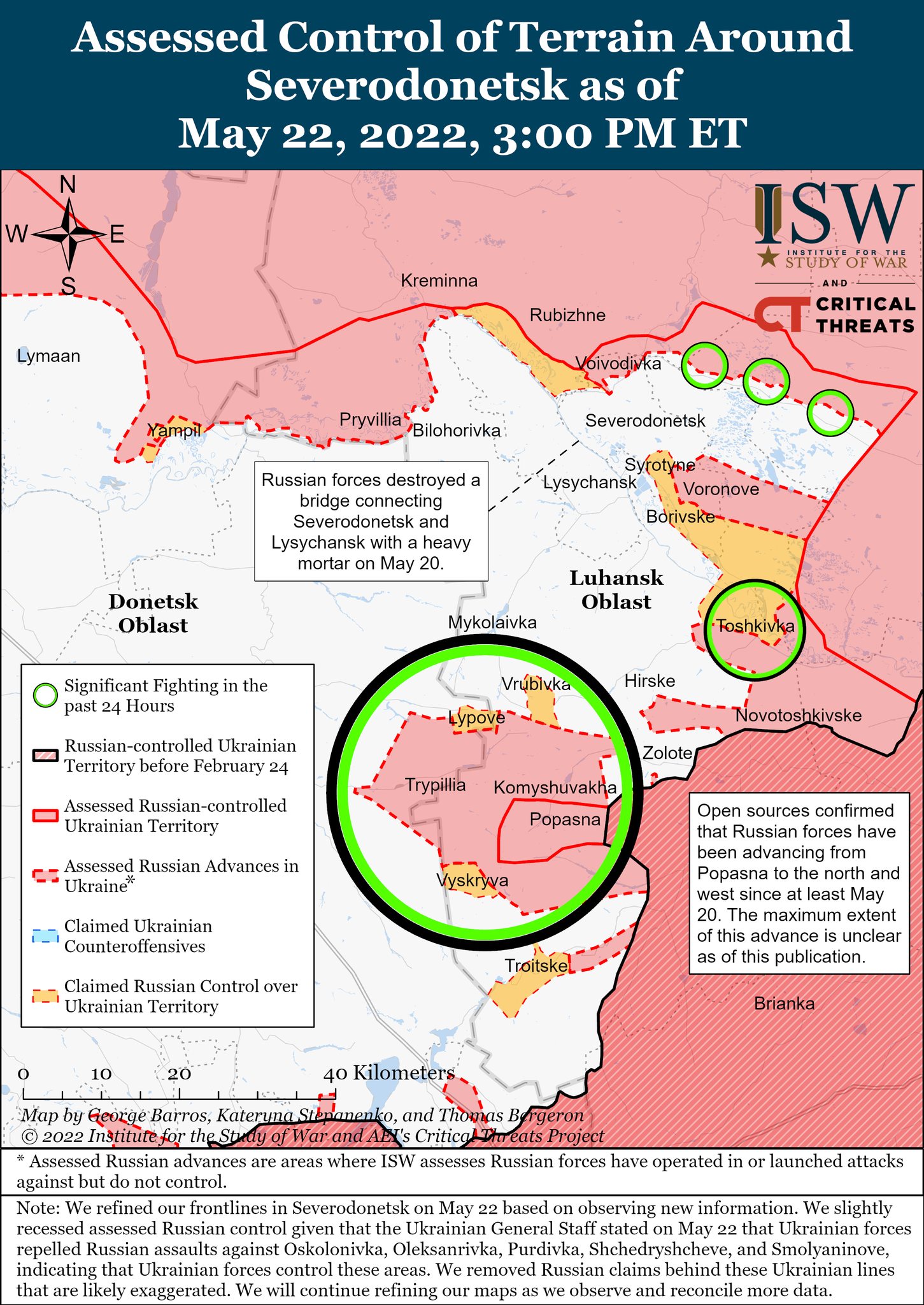Карта боевых действий в Украине