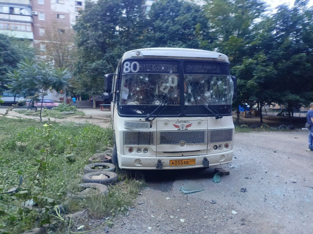 Результат обстрела