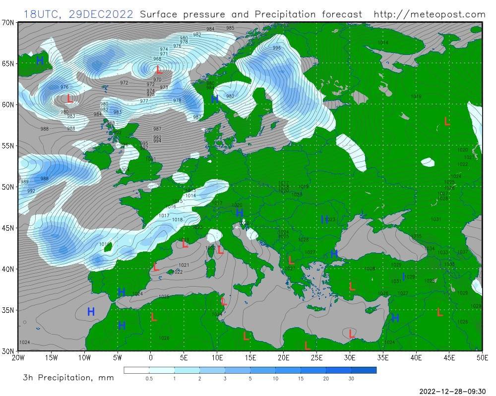 Погода в Украине 29 декабря