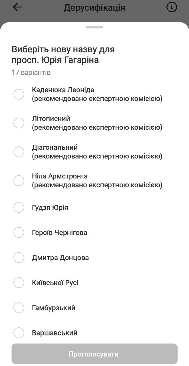 Переименования в Киеве. Варианты