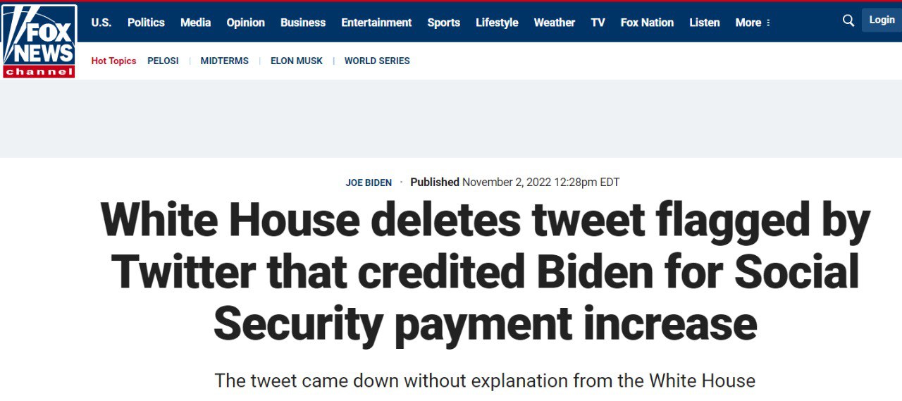 Скриншот с сайта Fox News