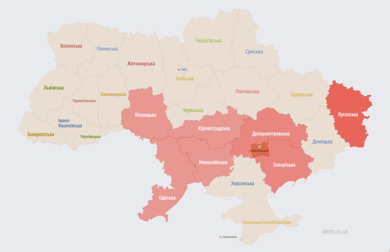 Карта воздушных тревог