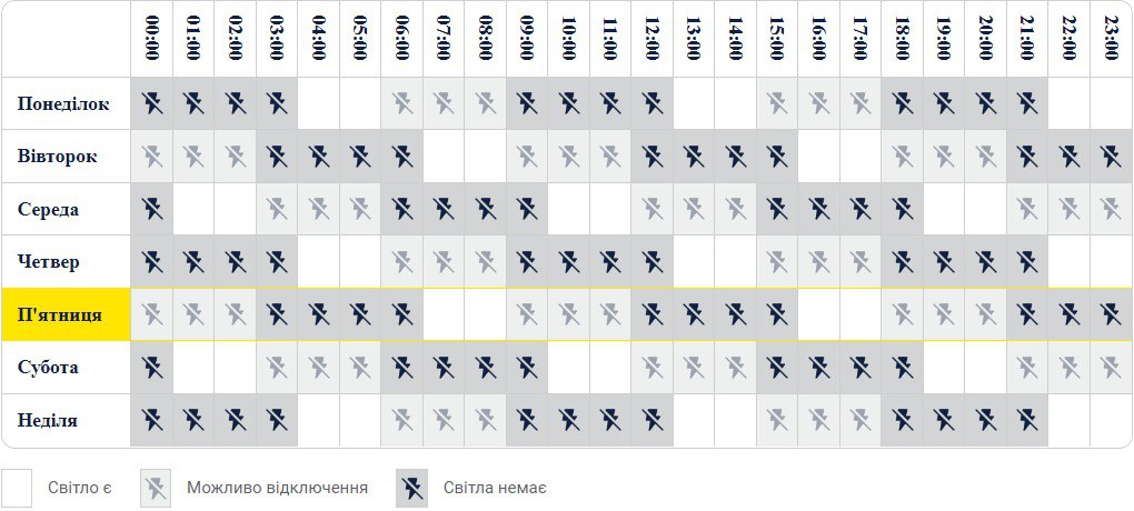 В Киеве ввели новые графики отключения света