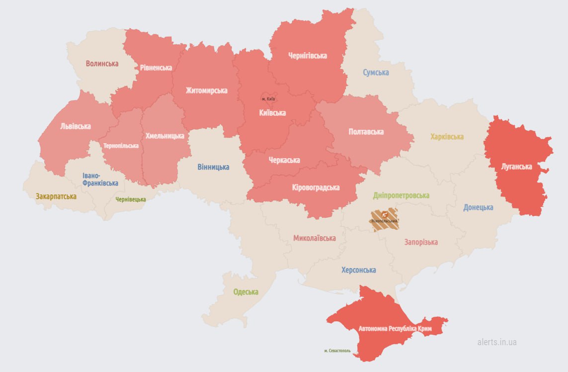 Карта тревог