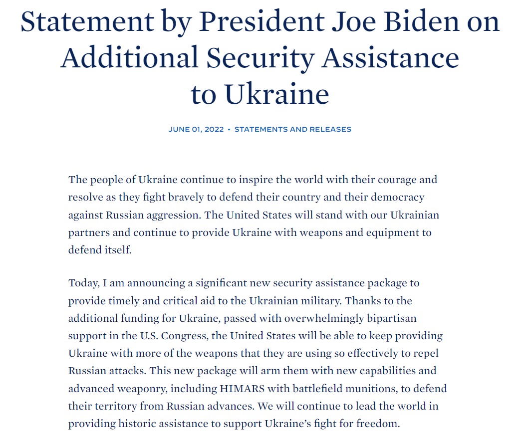 Скриншот с сайта Белого дома