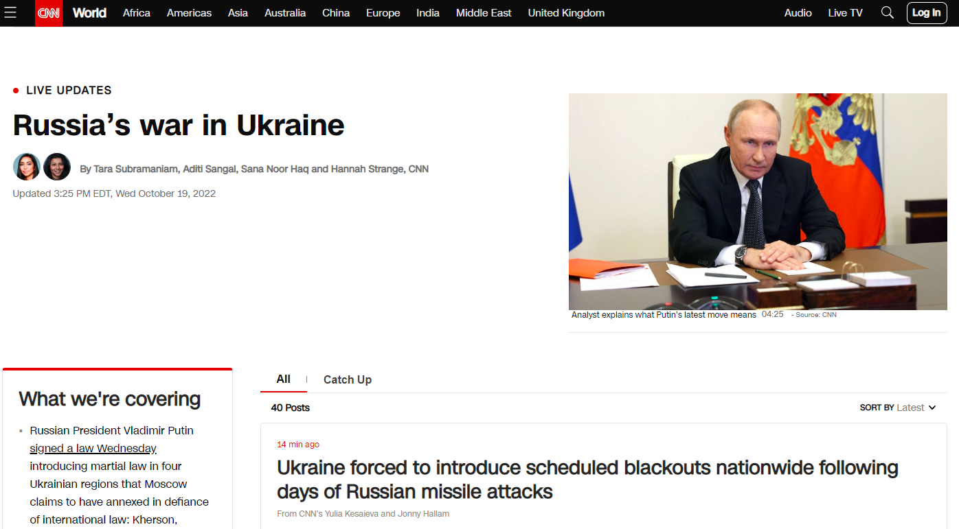 Представитель администрации президента США Джо Байдена заявил, что военное положение, введенное президентом РФ Владимиром Путиным, является отчаянной тактикой