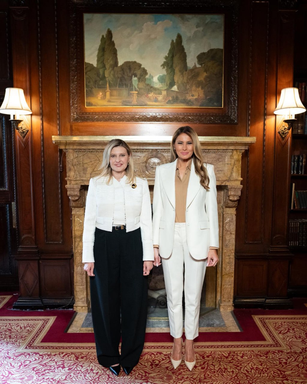 Елена Зеленская фото с Меланией Трамп