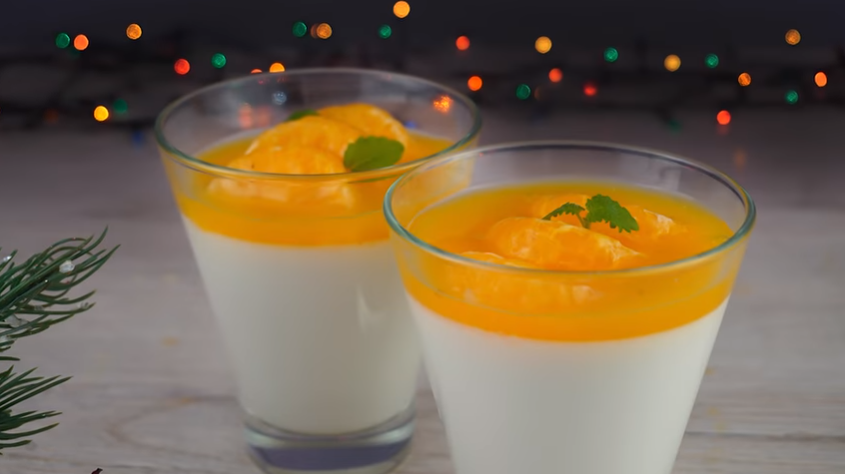 Мандариновая панакота. Рецепт YouTube- канала PaprikA