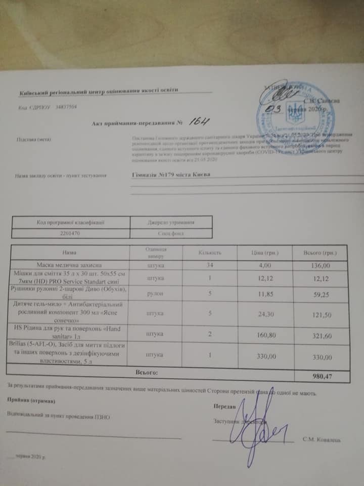 На пробном ВНО не хватает средст защиты