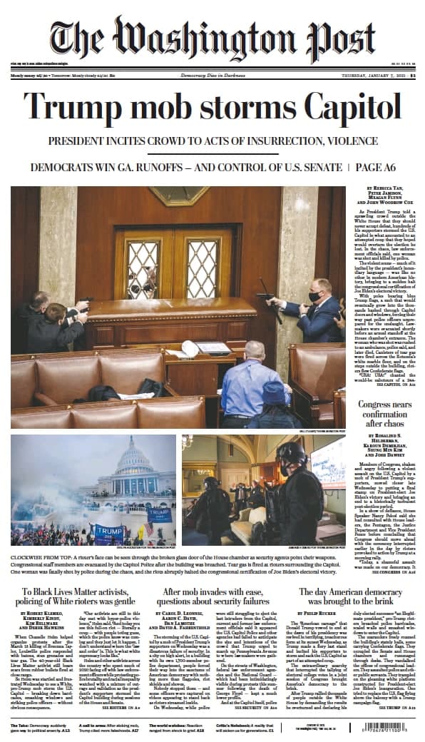 Вашингтон пост штурм Капитолия