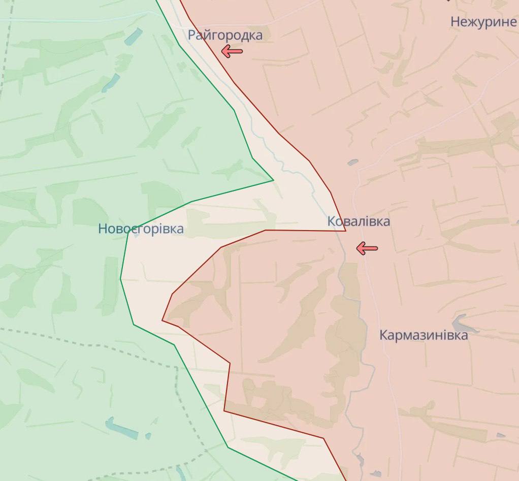 РФ продвинулась в районе Кармазиновки