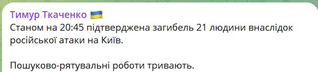 Знімок повідомлення у Телеграм