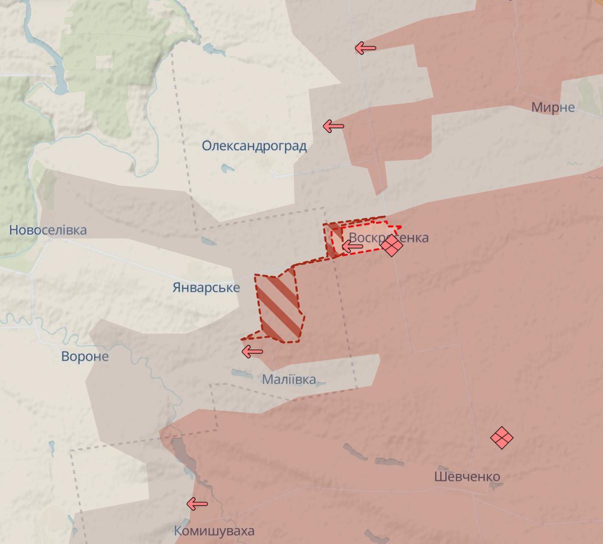 Карта боевых действий. Источник - Deep State