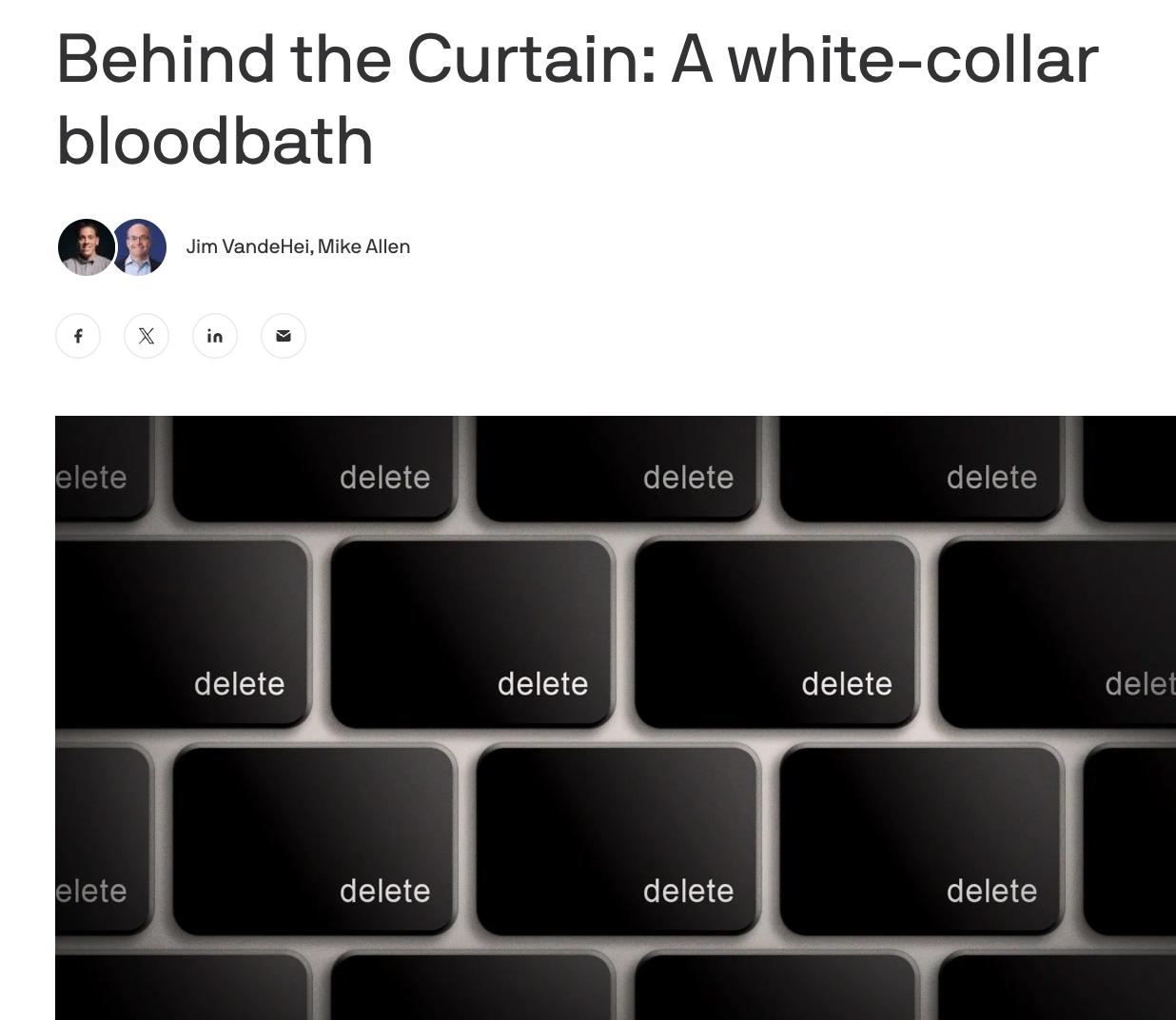 Снимок сообщения на axios.com