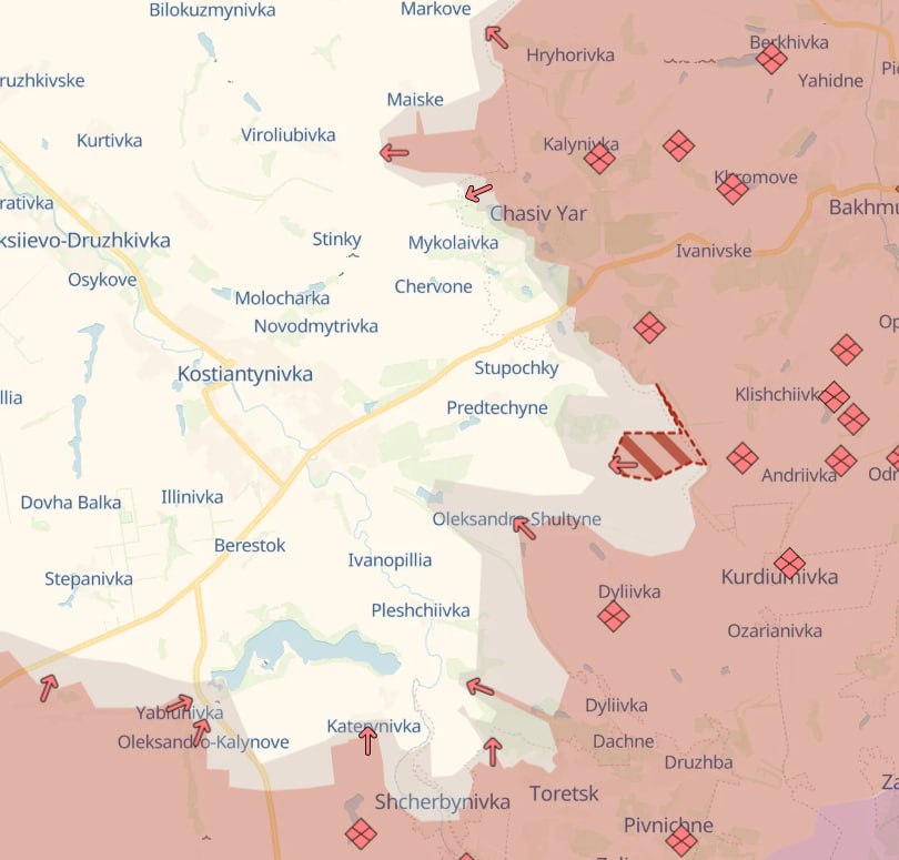 Карта боевых действий (2). Источник - Deep State