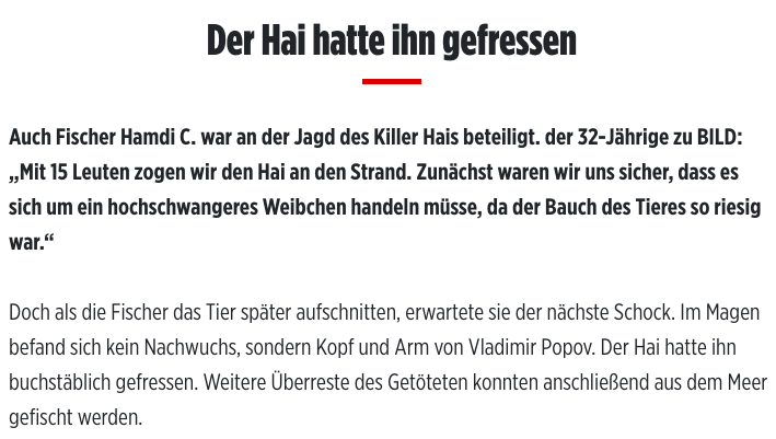 Подробности об убийстве россиянина акулой в Египте