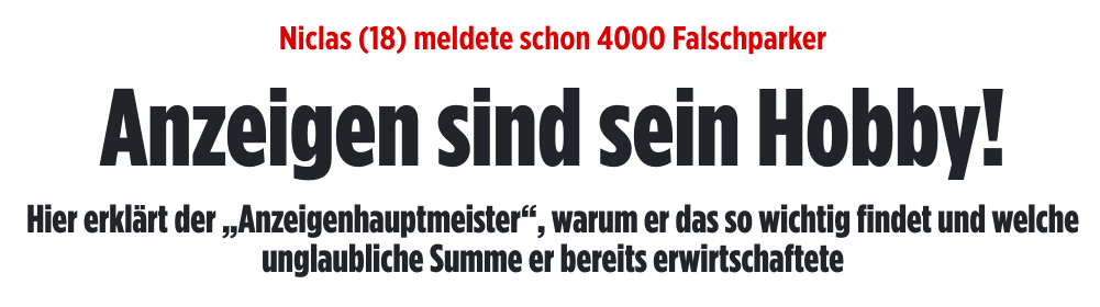 Снимок заголовка на bild.de